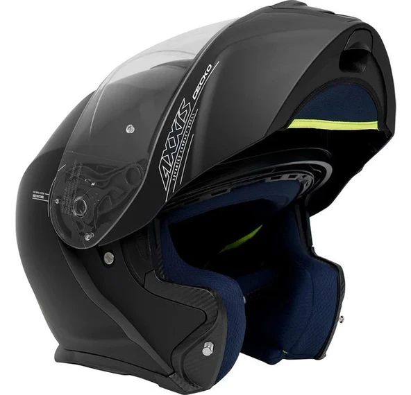 Axxıs Gecko Sv Solıd A1 Matt Black Çene Açılır Kask - Resim 3