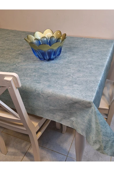 KUMAŞ DOKULU TABANI SİLİKONLU YIKANABİLİR SİLİNEBİLİR ÜTÜLENEBİLİR KAYMAZ DEKORATİF MASA ÖRTÜSÜ - Resim 4