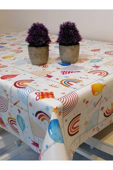 Elyaflı Pvc Muşamba - Fantastik Desenli Silinebilir Masa Örtüsü - Resim 4