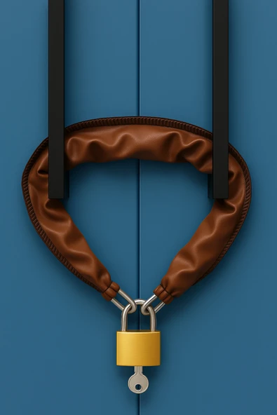 Vi Caro kahverengi deri kılıflı Zincirli Kilit Yurt Spor Salonu Dolap Kilidi Dayanıklı Asma Kilit 32 cm ürün görseli