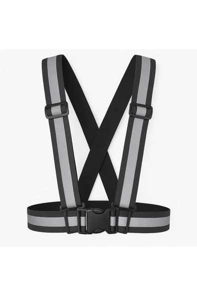 Vi Caro siyah Yüksek Görünürlüklü Reflektörlü Klipsli Ayarlanabilir Fosforlu Pratik Motorcu Ikaz Yeleği XS ürün görseli