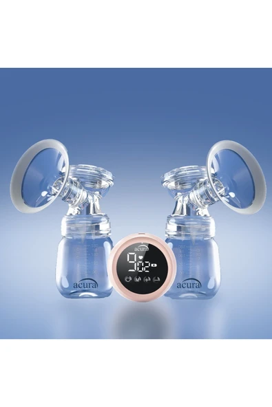 AC-3020 Şarjlı, LCD Ekranlı, Biberon Özellikli Çiftli Göğüs Pompası - Resim 8