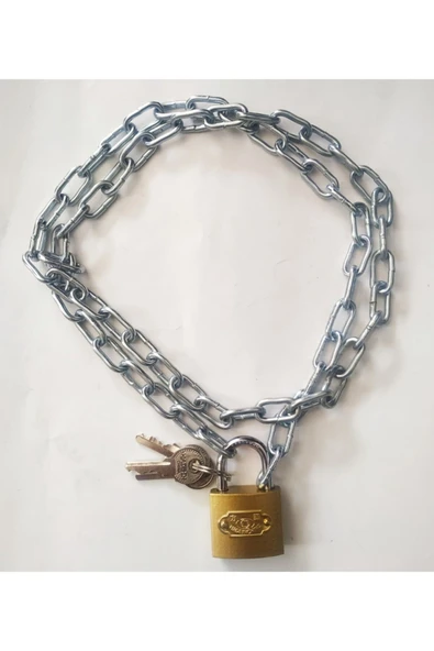 KOLUMAN Zincirli Bisiklet Kilidi 80cm 3 Yedekli Asma Kilitli - Resim 4