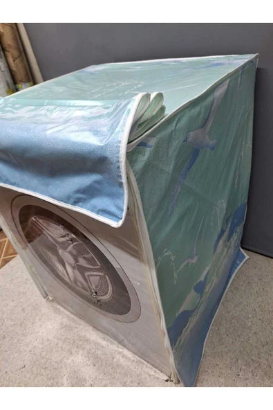 Su Geçirmez Fermuarlı Çamaşır veya Kurutma Makinesi Örtüsü - Resim 6