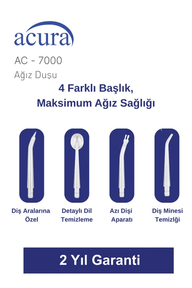 AC-7000 Şarjlı 4 Başlıklı Ağız Duşu - Resim 4