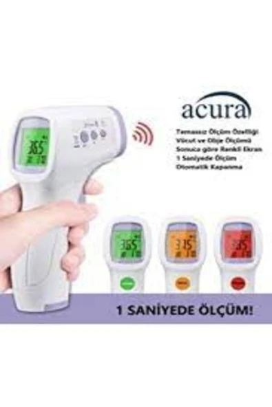 Temassız Kızılötesi Ateş Ölçer Renkli Ekranlı, Nesne Ve Vücut Ölçer Ac-9270 - Resim 3