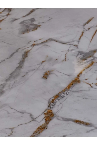 Kalın PVC Masa Koruyucu – 1.2 mm Mika Örtü, 80 cm En, Mermer Desen - Resim 9