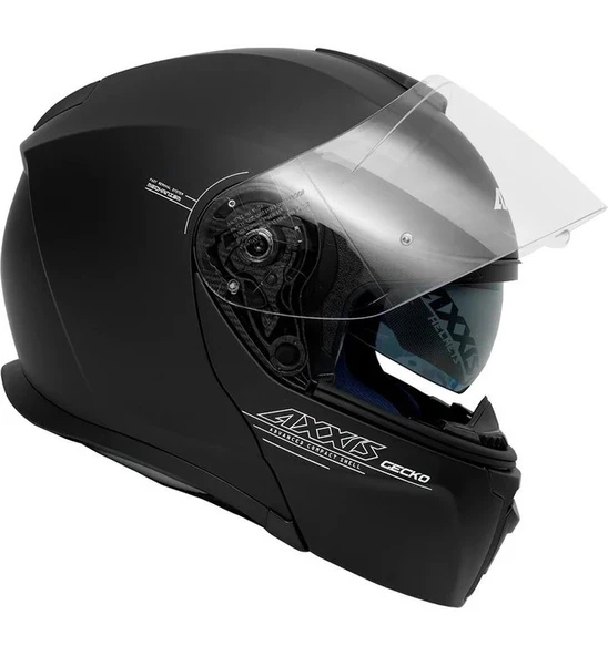 Axxıs Gecko Sv Solıd A1 Matt Black Çene Açılır Kask ürün görseli 1