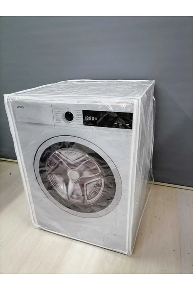 Şeffaf Fermuarlı Çamaşır Ve Kurutma Makinesi Örtüsü - Resim 4
