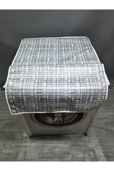 Kumaş Dokulu Pvc Kapli Su Geçi̇rmez Çamaşir Makinesi Kurutma Makinesi Örtüsü - Resim 4