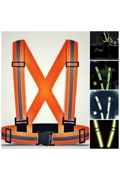 Vi Caro Motorsiklet Reflektörlü Yelek Scooter Reflektör Yelek Bisiklet Reflektif Yelek ürün görseli