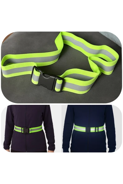 Vi Caro Yeşil Reflektörlü Bele Takılan Kemer Ayarlanabilir Tak Kullan (yeni Yasaya Uygun) ürün görseli