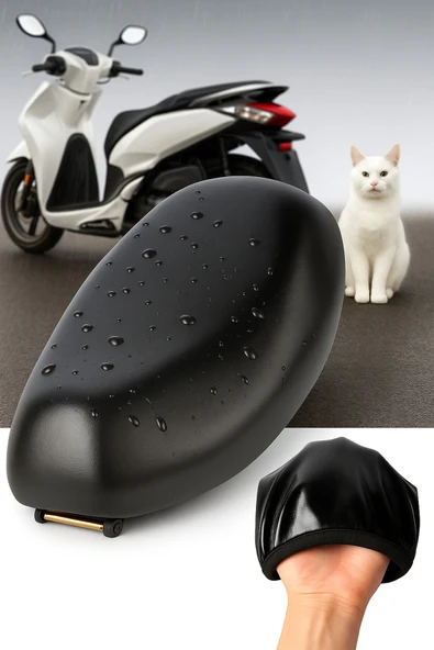 Vi Caro Kymco Like 50 cc sele kılıfı Kymco Like 50 Motosiklet koltuk kılıfı su geçirmez - Resim 2