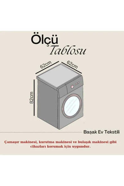 Fermuarlı Çamaşır ve Kurutma Makinesi Örtüsü - Resim 7