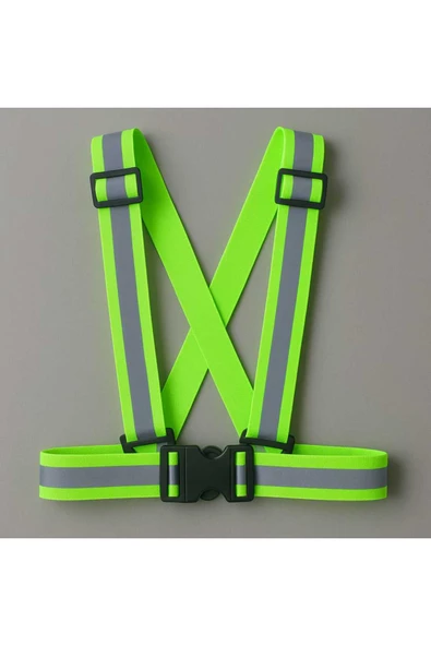 Vi Caro Yüksek Görünürlüklü Reflektörlü Klipsli Ayarlanabilir Fosforlu Pratik Motorcu Ikaz Yeleği M ürün görseli