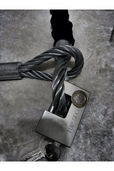 Vi Caro 1.5 m Uzunluk 12 mm Kalınlık Çelik Halat Motorsiklet Zincir Kilit Scooter Çelik Halat - Resim 2