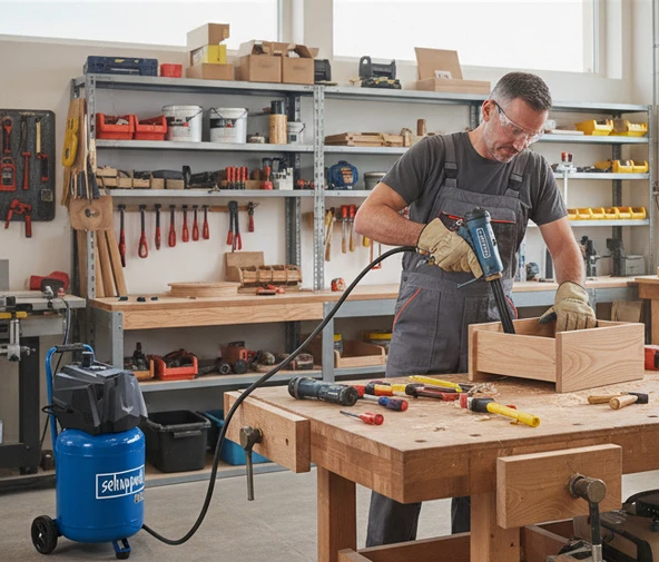 Scheppach HC35V 1500 W Yağsız  Kompresör 1500 W 10 Bar 30 Lt - 5906169901 - Resim 5