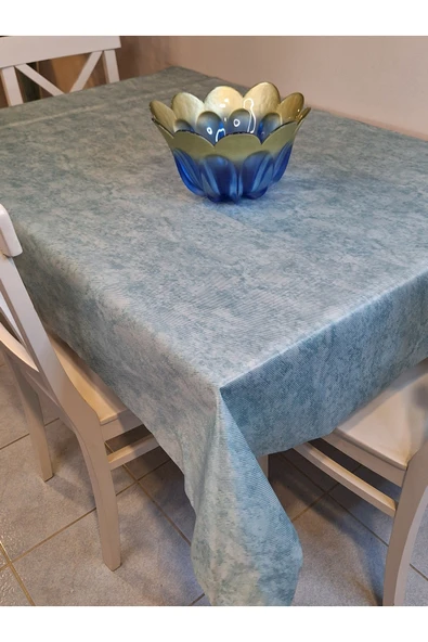 KUMAŞ DOKULU TABANI SİLİKONLU YIKANABİLİR SİLİNEBİLİR ÜTÜLENEBİLİR KAYMAZ DEKORATİF MASA ÖRTÜSÜ - Resim 3