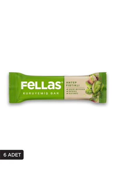 Fellas Antep Fıstıklı Kuruyemiş Bar (20g) 6'lı Deneme Kutusu - Resim 2