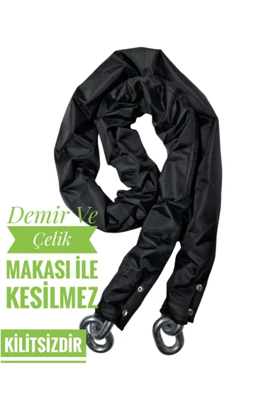 Vi Caro 10 mm 1 metre 50 cm Kesilmez motorsiklet Zincir Kilit Motor Kilidi  Motorsiklet Kilidi ürün görseli