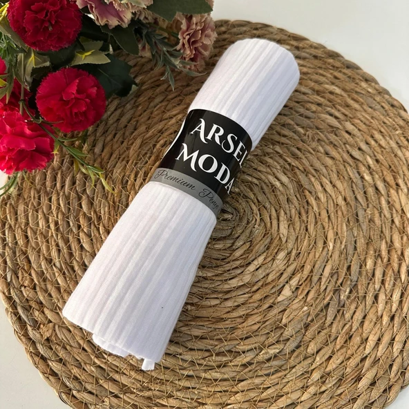 ARSEL MODA Pratik Pliseli Şal Beyaz PVD0120 ürün görseli