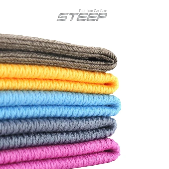 STEEP Ultimate Mikrofiber Temizlik Bezi  Renkli Soft Touch Bez 40x40 Cm - Resim 2