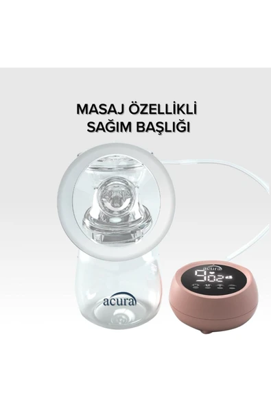 AC-3010 Şarjlı, LCD Ekranlı, Biberon Özellikli Göğüs Pompası - Resim 6