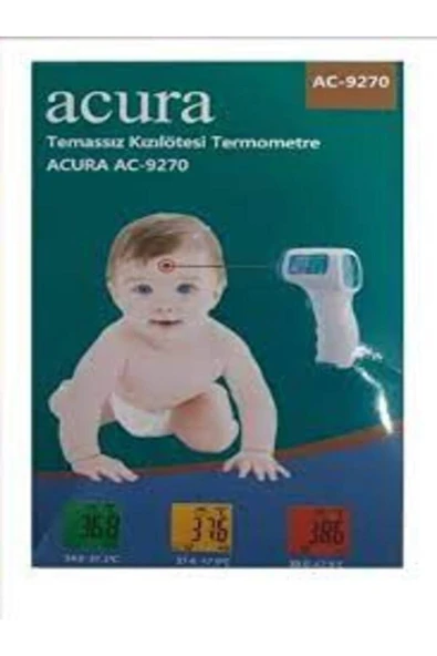 Temassız Kızılötesi Ateş Ölçer Renkli Ekranlı, Nesne Ve Vücut Ölçer Ac-9270 - Resim 2