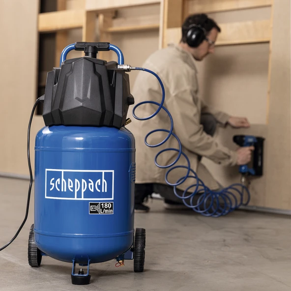 Scheppach HC35V 1500 W Yağsız  Kompresör 1500 W 10 Bar 30 Lt - 5906169901 - Resim 2