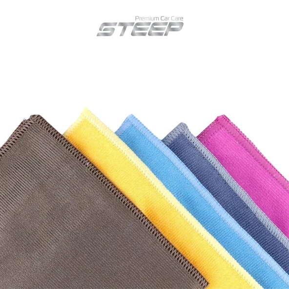 STEEP Ultimate Mikrofiber Temizlik Bezi  Renkli Soft Touch Bez 40x40 Cm - Resim 3