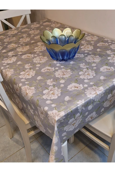 KUMAŞ DOKULU TABANI SİLİKONLU YIKANABİLİR SİLİNEBİLİR ÜTÜLENEBİLİR KAYMAZ DEKORATİF MASA ÖRTÜSÜ - Resim 9