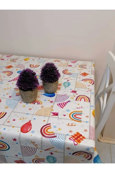 Elyaflı Pvc Muşamba - Fantastik Desenli Silinebilir Masa Örtüsü - Resim 3