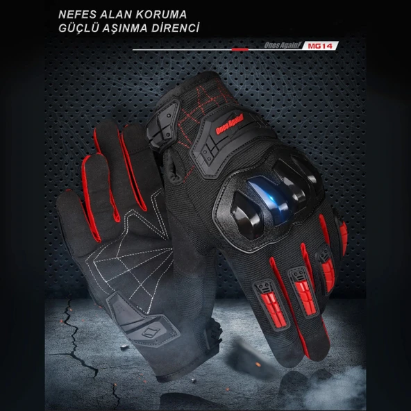 ONES AGAIN MG14 Siyah Yazlık Eldiven - Resim 3