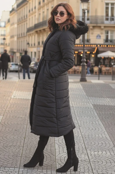 Günlük Kışlık Tam Boy Kadın Şişme Mont ürün görseli