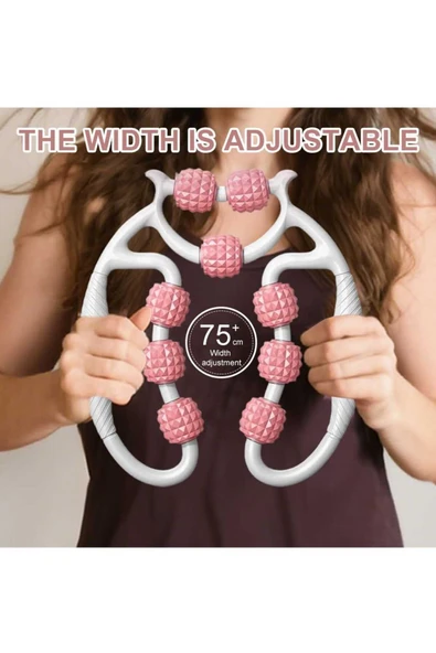 lawrenceshop Kas Gevşetici Masaj Aleti Lenf Selülit 9 Tekerlekli Esnek Ayarlanabilir Bacak Kol Boyun - Resim 5