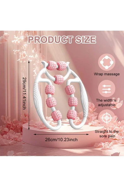 lawrenceshop Kas Gevşetici Masaj Aleti Lenf Selülit 9 Tekerlekli Esnek Ayarlanabilir Bacak Kol Boyun - Resim 4