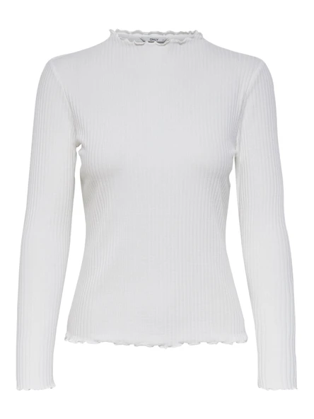 ONLY Bayan Fırfırlı Uzun Kol Body 15180040 - Resim 6