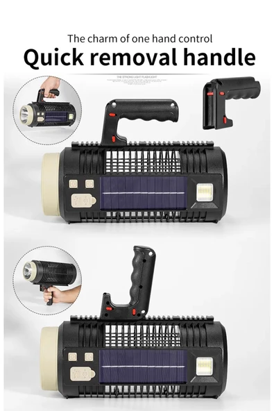 Janva Solar EL Feneri Prekejtör Sinek cız powerbanklı usb şarj lamba ışıldak çakarlı 5170 ürün görseli 1