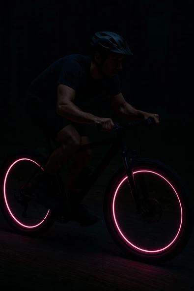 Vi Caro Bisiklet ve Motosiklet Lastik Jant Valf Kapağı LED Işığı Hareket Sensörlü tekerlek ışığı - Resim 2