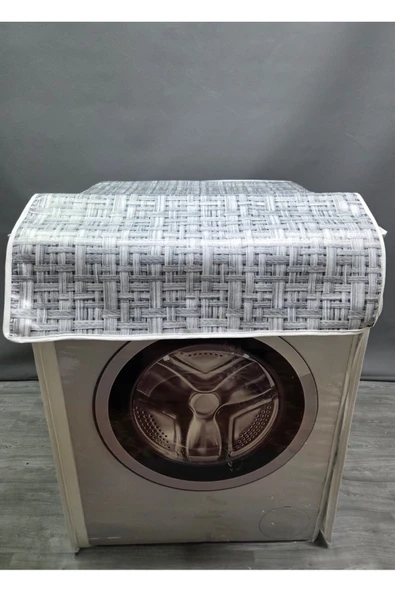 Kumaş Dokulu Pvc Kapli Su Geçi̇rmez Çamaşir Makinesi Kurutma Makinesi Örtüsü - Resim 3