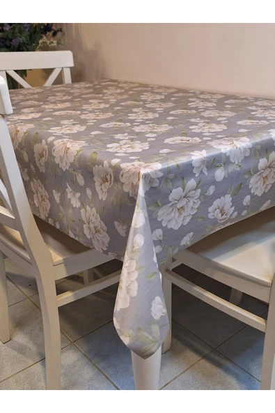 KUMAŞ DOKULU TABANI SİLİKONLU YIKANABİLİR SİLİNEBİLİR ÜTÜLENEBİLİR KAYMAZ DEKORATİF MASA ÖRTÜSÜ - Resim 11