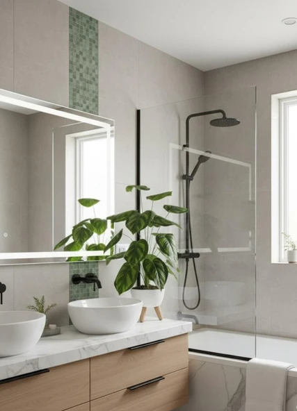 Yapay Çiçek Salon Bitkisi Difenbahya 70cm 18 Yaprak Beyaz Zigon Saksıda - Resim 8