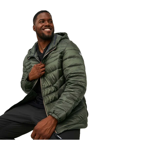 12214531 Jjehero Puffer Kapş.şişme Mont - Yeşil - 6xl - Resim 4