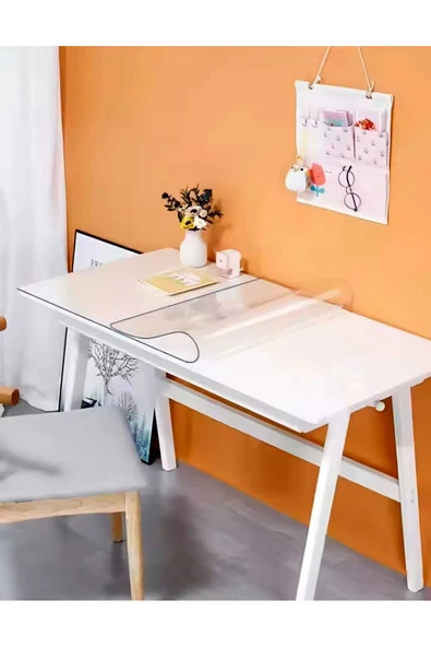 2 mm KALINLIK 70 cm en Şeffaf  Kalın PVC Masa Koruyucu Mika Masa Örtüsü - Resim 4