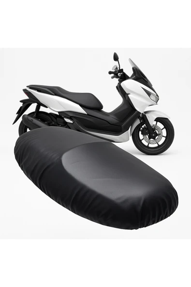 Vi Caro siyah mondial virago 50 Uyumlu Scooter sele kılıfı su geçirmez siyah motorsiklet koltuk kılıfı - Resim 3