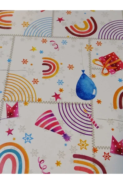 Elyaflı Pvc Muşamba - Fantastik Desenli Silinebilir Masa Örtüsü - Resim 6