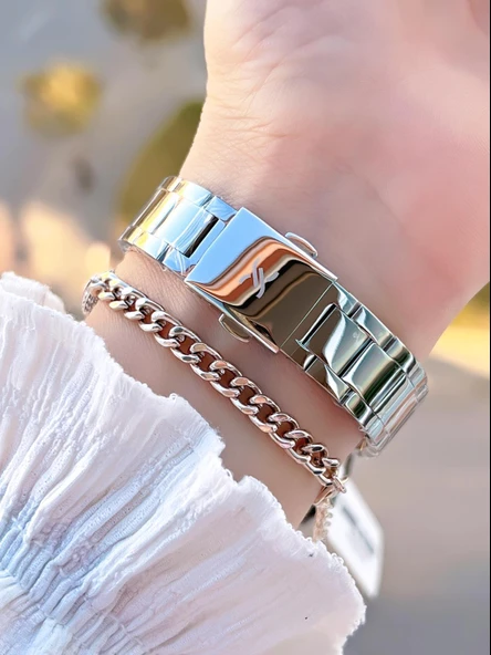 Daniel Klein Çelik Kordon 30 Mt Suya Dayanıklı Kadın Kol Saati+Bileklik BYN.10953.1 - Resim 3