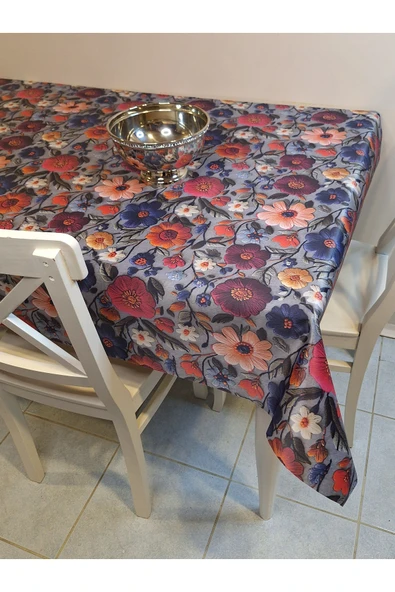 KUMAŞ DOKULU TABANI SİLİKONLU YIKANABİLİR SİLİNEBİLİR ÜTÜLENEBİLİR KAYMAZ DEKORATİF MASA ÖRTÜSÜ - Resim 11