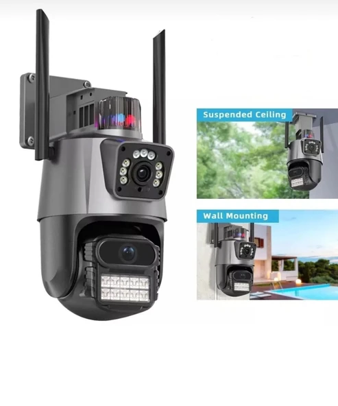 BLIC BLM-61 SİRENLİ HAREKETLİ VE SABIT CIFT LENS IP KAMERA ürün görseli