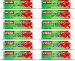 Ekomis Çilek Kokulu Büzgülü Çöp Torbası Orta Boy 10'lu (12 Paket) ürün görseli 1
